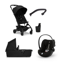 Carucior 3 in 1 pentru copii Joolz Aer+, cu bara, suport de pahar si scoica auto Cloud G Plus