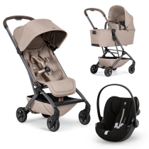 Carucior 3 in 1 pentru copii Joolz Aer 2, cu landou si scoica auto Cloud G Plus