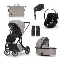 Carucior 4 in 1 pentru copii Cavoe Moi+, cu scoica Cybex Cloud G Plus si Baza G