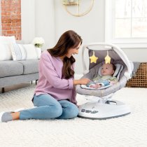 Leagane copii - Leagan si balansoar electric pentru copii Graco Move with Me, 2 in 1, compact - 2