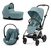 Carucior 3 in 1 pentru copii Cybex Gold Eezy S Twist +2, cu landou si scoica Cloud G Plus