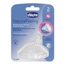 Διατροφή και ποικιλομορφία / Μπουκάλια - Chicco Natural Feeling Θηλή Σιλικόνης Μεσαίας Ροής 2m+ - 2
