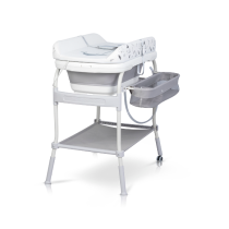 Cadita pliabila Colibro FLIP 2 in 1 cu masa de infasat, suport dus, mat antialunecare, termometru integrat