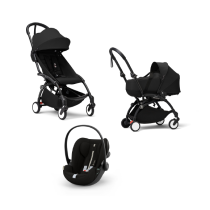 Бебешки колички - STOKKE YOYO³ Детска количка 3 в 1, с кош за носене, столче за кола и цветен пакет - 2