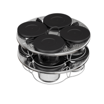 Set 8 recipiente de sticla cu capac si suport Tefal XA6140E0, compatibile cu multicooker Tefal Cook4Me (seriile CY85xx, CY91xx)