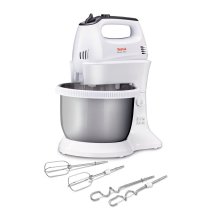 Casa si Curatenie / Prepararea alimentelor - Mixer cu bol Tefal Quick Mix HT312138, 300W, 5 Viteze + Turbo, Bol rotativ 3.5L, Alb - 1