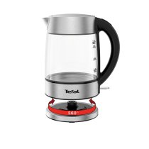 Casa si Curatenie / Mic dejun - Fierbator electric Tefal Glass KI772D38, 2200W, 1.7L, Sticla Termorezistenta, Filtru Anticalcar, Inox/Negru - 2