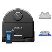 Casa si Curatenie / Ingrijirea locuintei - Aspirator robot Rowenta X-Plorer Serie 220 RR9465WH, Smart Aqua Power, aspirare + mop, 120 min autonomie, 70 dB - 1