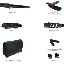 Лична грижа / Грижа за косата и ноктите - Rowenta x Karl Lagerfeld Infinite Looks CF422LF0 9-в-1 сешоар, 9 аксесоара, керамично покритие, хладен връх, 48 W - 2