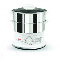 Дом и почистване - Tefal Convenient Series Пароварна VC145130, 900W, 6L, 2 тенджери от неръждаема стомана, бяла - 1