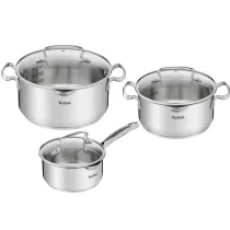 Casa si Curatenie / Articole de bucatarie - Set 6 piese Tefal Duetto+ G719S655, oale 20/24cm, cratita 16cm, inox, inductie - 1