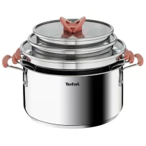 House and Cleaning / Μαγειρικά σκεύη - Σετ 6 τεμαχίων Tefal Opti'Space G720S674, κατσαρόλα 18cm, κατσαρόλες 20/24cm, από ανοξείδωτο ατσάλι, επαγωγική - 2