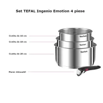 House and Cleaning / Μαγειρικά σκεύη - Tefal Ingenio Emotion L8964S55 Σετ 4 τεμαχίων – κατσαρόλες από ανοξείδωτο ατσάλι 16, 18, 20 cm με αφαιρούμενη λαβή - 2