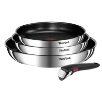  - Set 4 piese Tefal Ingenio Emotion L897S455 – Tigai 22/24/28 cm cu maner detasabil, antiaderent si Thermo‑Signal - 1