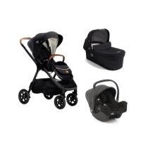 Carucior 3 in 1 pentru copii Joie Finiti Signature, multifunctional, cu landou si scoica i-Snug