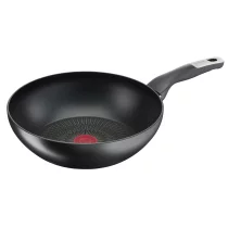 Tefal Unlimited Wok Tigan G2551972, 28 см, Титаниево незалепващо покритие против надраскване, Термосигнал, Индукция, Черен