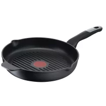 Casa si Curatenie / Articole de bucatarie - Tigaie Grill Tefal Unlimited E2294074, 26 cm, Antiaderent Titanium Anti-Scratch, Thermo-Signal, Inductie, Negru - 1