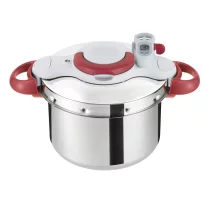 Casa si Curatenie / Articole de bucatarie - Oala sub presiune Tefal ClipsoMinut Perfect P4620733, 6L, Inductie, Inox, Timer detasabil, 5 sisteme siguranta, Argintiu - 2
