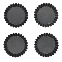  - Set 4 forme pentru copt briose si tarte Tefal PerfectBake J5558102, 11 cm, Invelis antiaderent, Aluminiu reciclat, Negru - 2