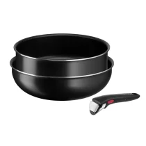 Дом и почистване / Кухненски прибори / Комплекти Tefal Ingenio - Tefal Ingenio Easy Cook & Clean комплект от 3 части L1539153, 24-26 см, титаниево незалепващо покритие, подвижна дръжка - 1