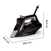 Casa si Curatenie - Fier de calcat Rowenta Eco Intelligence DW6341D1, 2500W, Jet 190g/min, Rezervor 300ml, Talpa Microsteam 400, Negru/Crem - 2