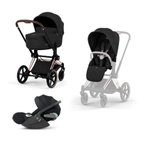 Καρότσι Cybex Priam Comfort 3 σε 1 υψηλής ποιότητας με πορτ-μπεμπέ Cloud T Plus