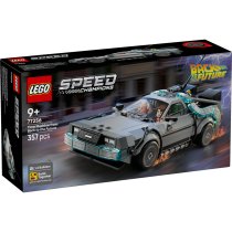  - Set LEGO Speed Champions Masina Timpului din Inapoi in Viitor 77256, Macheta DeLorean pentru Copii si Adulti - 2