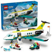 Jucarii - Set LEGO City Avion-ambulanta pentru urgente 60465, pentru copii - 1