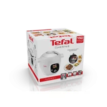 Casa si Curatenie - Multicooker inteligent cu gatire sub presiune Tefal Cook4Me+ CY851130, 6L, alb - 2
