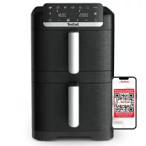 Дом и почистване / Готвене - Tefal Easy Fry Crispy Stack EY7528e0 двоен фритюрник с горещ въздух, 10 л, черен - 1