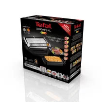 Casa si Curatenie - Gratar Electric Inteligent Tefal OptiGrill XL Snacking & Baking GC724D12, 2000W, Accesoriu de Coacere Inclus, Inox/Negru - 2
