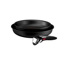 Дом и почистване / Кухненски прибори / Комплекти Tefal Ingenio - Tefal Ingenio Excellence+ Комплект от 3 части, Тиган 22/26 см, Индукционен, Подвижна дръжка, Черен - 1