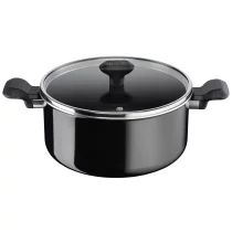 Oala cu capac Tefal So Intensive 24cm, 5L, Titanium Extra, Negru