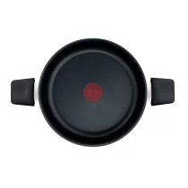 Casa si Curatenie - Oala cu capac Tefal Easy Series 24cm, 2.67L, Titanium, indicator thermo, margini gradate, Rosu - 2