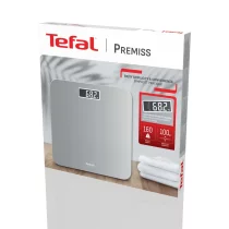  - Tefal Premiss PP1801V0 Везни за баня, 160 кг, Точност 100 г, Стъклена платформа 30x30 см, Ултратънък дизайн, Сребрист - 2