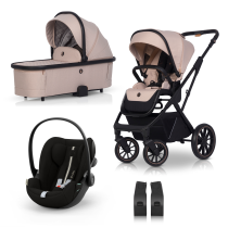  - Carucior 3 in 1 pentru copii Cavoe Axo Shine, cu landou si scoica auto Cybex Cloud G i-Size Plus - 2