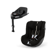 Pachet Scaun auto pentru copii Cybex Sirona G3 i-Size Plus si Baza Isofix G3, Rotatie 360°, Confort si Protectie, Moon Black