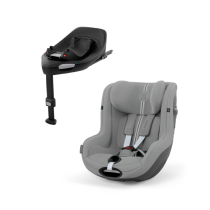 Παιδικό κάθισμα αυτοκινήτου Cybex Sirona G3 i-Size Plus και βάση Isofix G3, περιστροφή 360°, άνεση και προστασία, γκρι