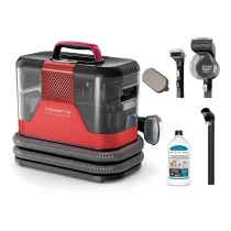 Casa si Curatenie - Aspirator tapiterie Rowenta Clean It Hot & Cold IN7020F0, 1150W, 13 kPa, PowerHeat, rosu-gri - 1