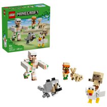 LEGO Minecraft Atac in desert cu un jocheu de gaini 21592, Set de constructie interactiv