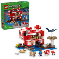 LEGO Minecraft Casa Mooshroom Casa Ciuper-vaca 21270, Set de constructie si ingrijire animale