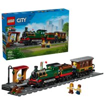  - LEGO City 60511 Винтидж парен влак, Класически комплект, с локомотив и гара, 7+ години, 575 части - 1