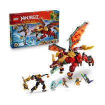  - LEGO NINJAGO 71868 Трансформиращият се драконов робот на Уайлдфайър, комплект 2 в 1 с 6 минифигури, 9+ години, 821 части - 1