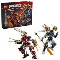  - LEGO NINJAGO 71870 Двойни титанови роботи, 2-в-1 колекционерски комплект с въздушна поддръжка, 12+ години, 1707 части - 1