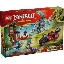 - LEGO NINJAGO 71857 Σετ Οχημάτων Νίντζα, Δεντρόσπιτο Μάχης, Ελικόπτερο και Μοτοσικλέτα, 7 ετών+, 642 Τεμάχια - 2
