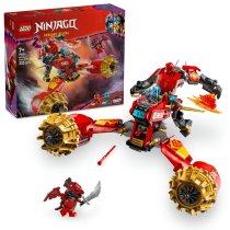  - LEGO NINJAGO 71830 Летящото роботизирано превозно средство на Кай, 2-в-1 модулен комплект с мотоциклета на Ния, 7+ години, 3 минифигури - 1