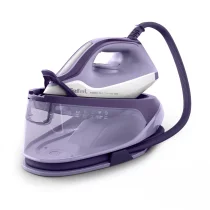 Statie de calcat Tefal Power Pro Compact SV6211E0, 2400W, 6.2 bari, jet abur 370g/min, rezervor 1.7L, Alb/Violet