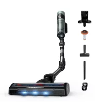 Κάθετη ηλεκτρική σκούπα Rowenta X-Force Flex 10.80 RH7A35E0, 300W, 18.5V, αυτονομία 60 λεπτά, Εύκαμπτος σωλήνας, LED, Πράσινο