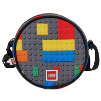 Jucarii / Ghiozdane si Genti - Geanta Rotunda Crossbody LEGO Colorful Bricks, Rucsac Umar, 1.2L - 1