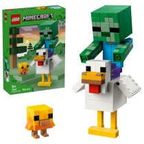 Jucarii / LEGO - LEGO Minecraft Jocheu de gaini 21582, 344 piese, 9+ ani, Set de constructie interactiv si de colectie pentru copii - 1